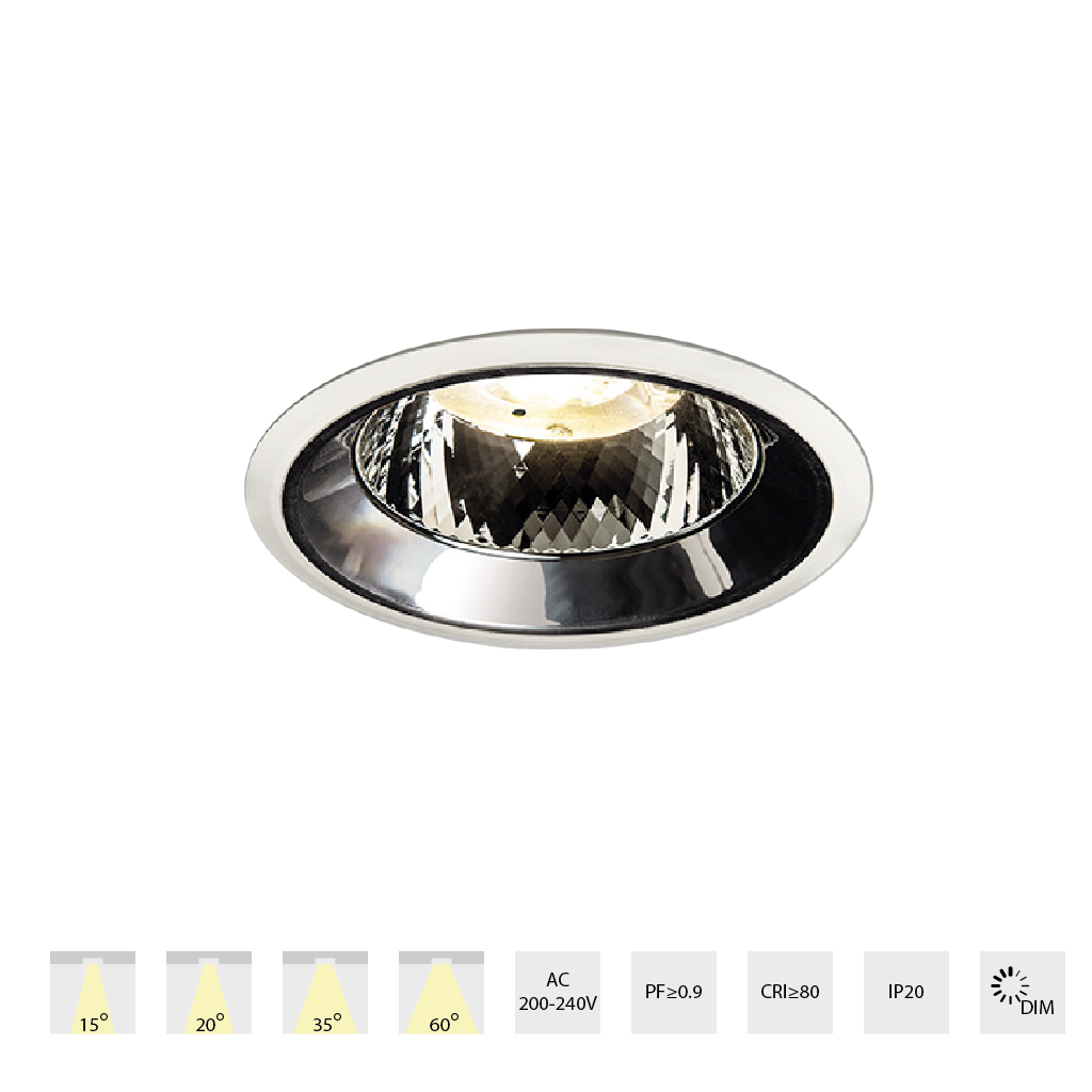 Đèn DOWNLIGHT MT500 - 25 - 29 - Ф100 - WW