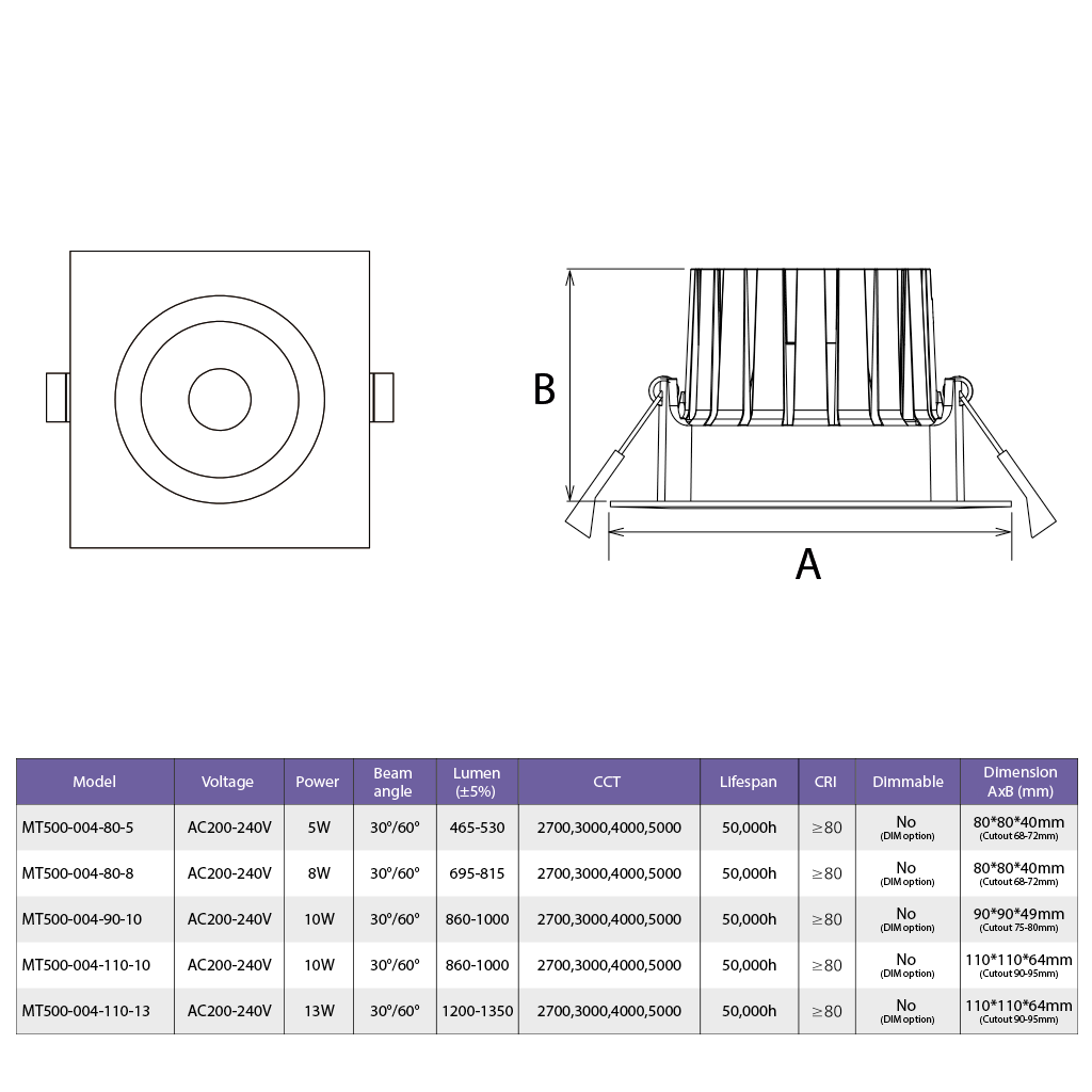 Đèn DOWNLIGHT MT500-004