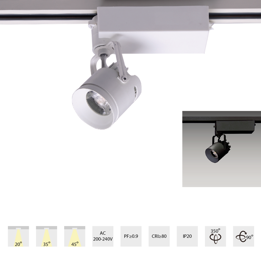 Đèn TRACKLIGHT MT600 - 005 - Ф85 - W/B