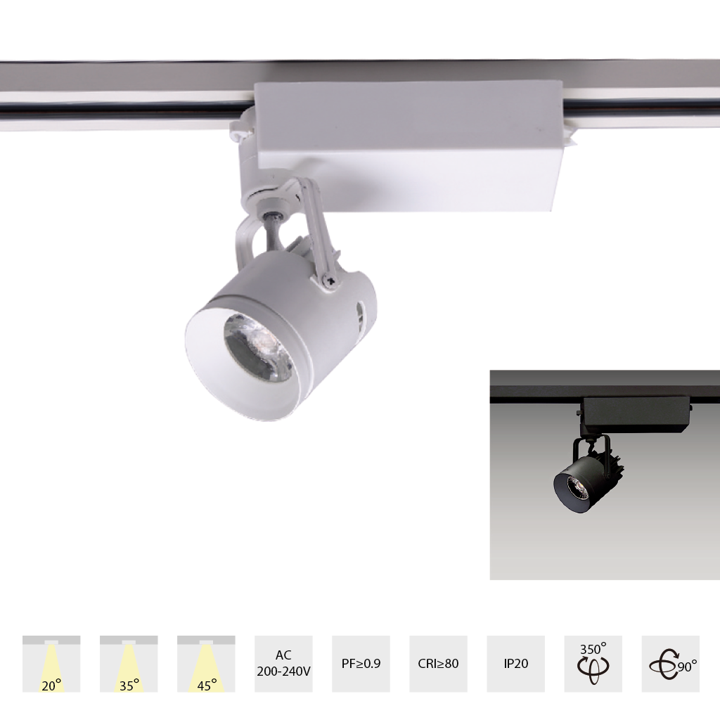 Đèn TRACKLIGHT MT600 - 009 - Ф85 - W/B - DIM