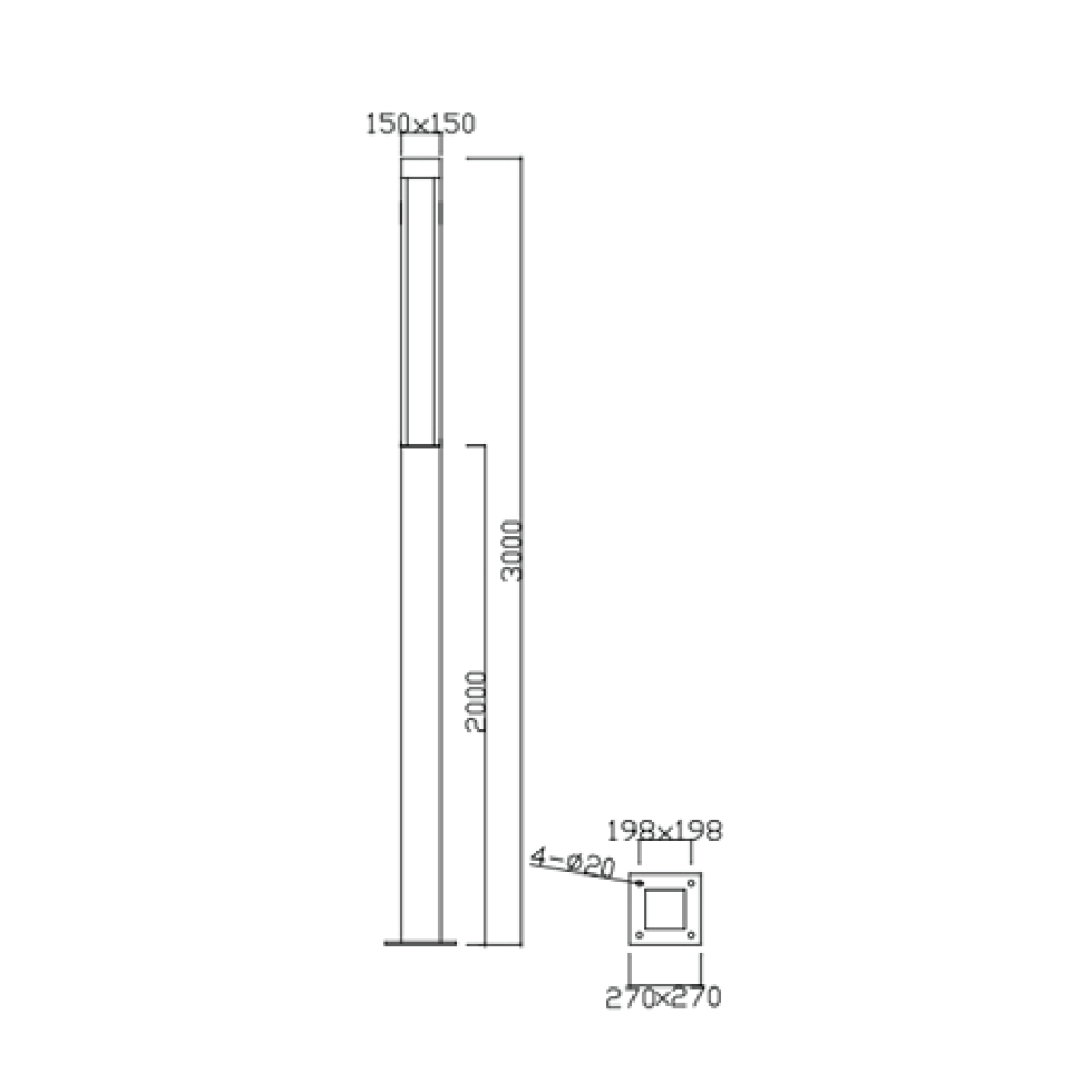Đèn đường Pole Light MT700-003-3000-30