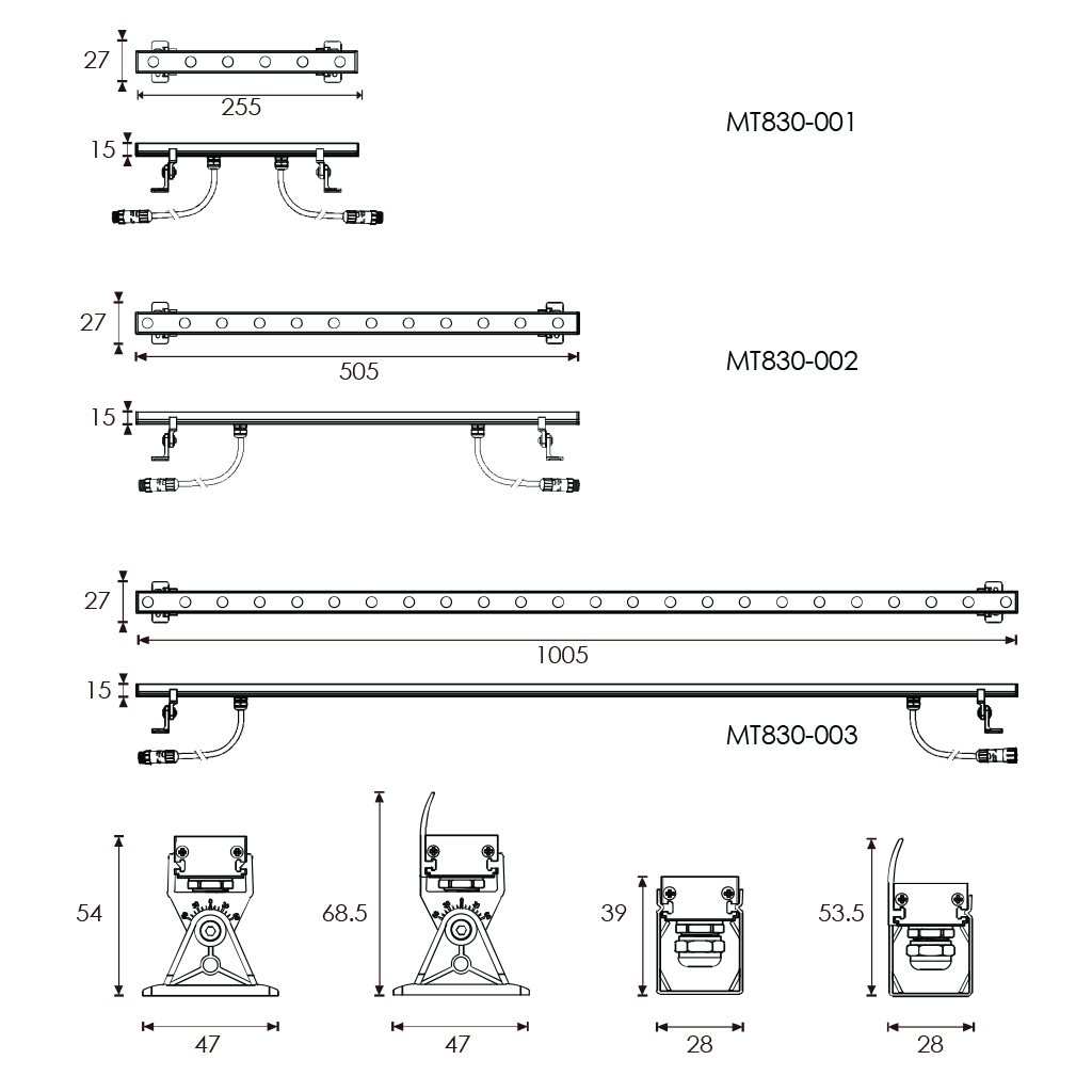 Đèn Wall Washer IP65 - MT830-001-003