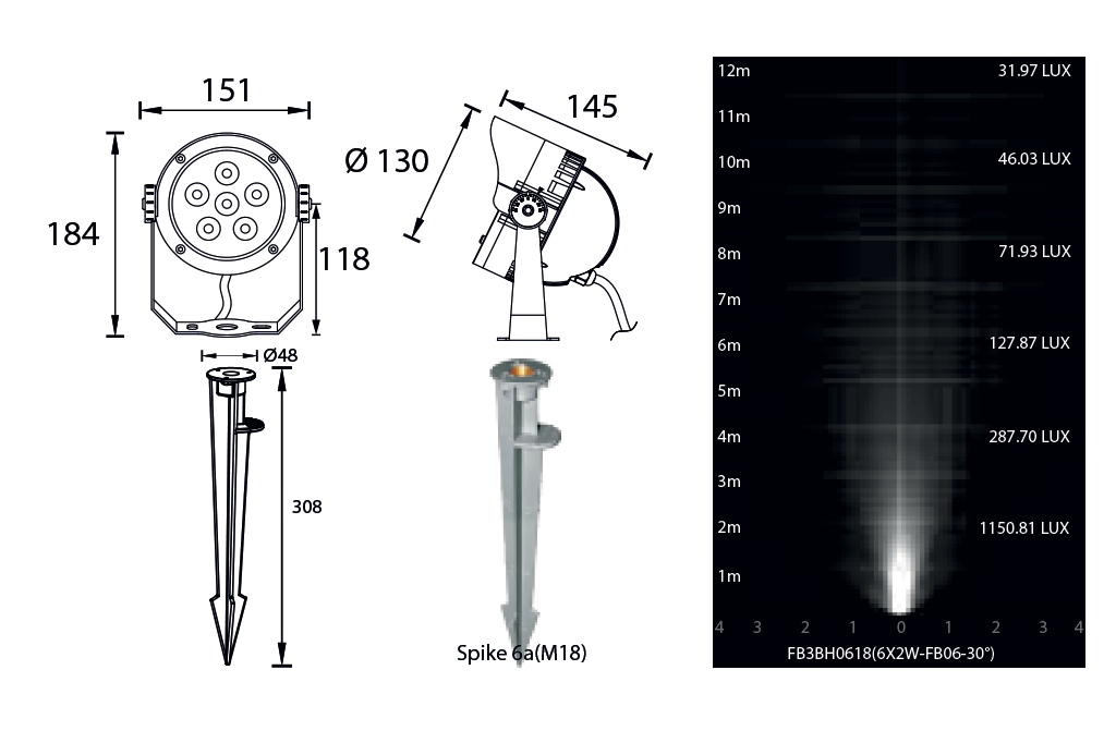 Đèn spot light cắm cỏ MT970-008