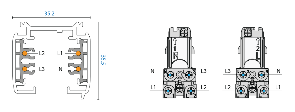 Hệ thống ray 3 mạch - 3 Circuits Track System - Thanh ray Tracklight - Pro-0410