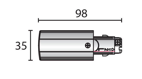 Bộ nối đầu cuối - Live-End Connector - Ray Tracklight - Pro-0431 L