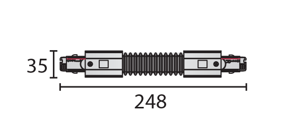 Bộ nối linh hoạt - Flexible Connector - Ray Tracklight - Pro-0439