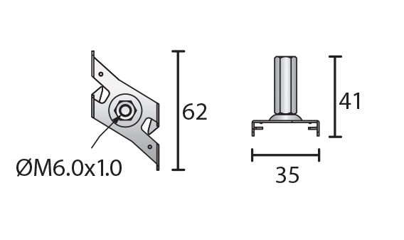 Giá treo trần, bộ dụng cụ treo EZCLIK với dây - Ceiling mount, EZCLIK supension kit with ROD - Ray Tracklight - Pro-EZ0447