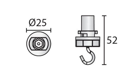 Móc treo - Suspension Hook - Ray Tracklight - Pro-M142