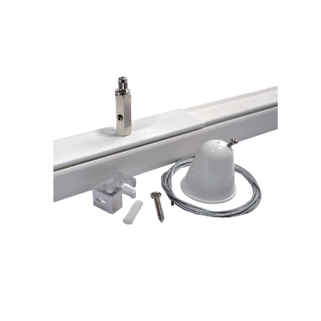 Giá treo trần, tấm gia cố với dây treo - Ceiling mount, Reinforcement Plate with supension wire - Ray Tracklight - Pro-M147