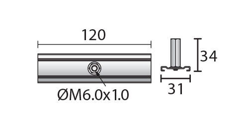 Giá treo trần, tấm gia cố với dây treo - Ceiling mount, Reinforcement Plate with supension rod - Ray Tracklight - Pro-M148