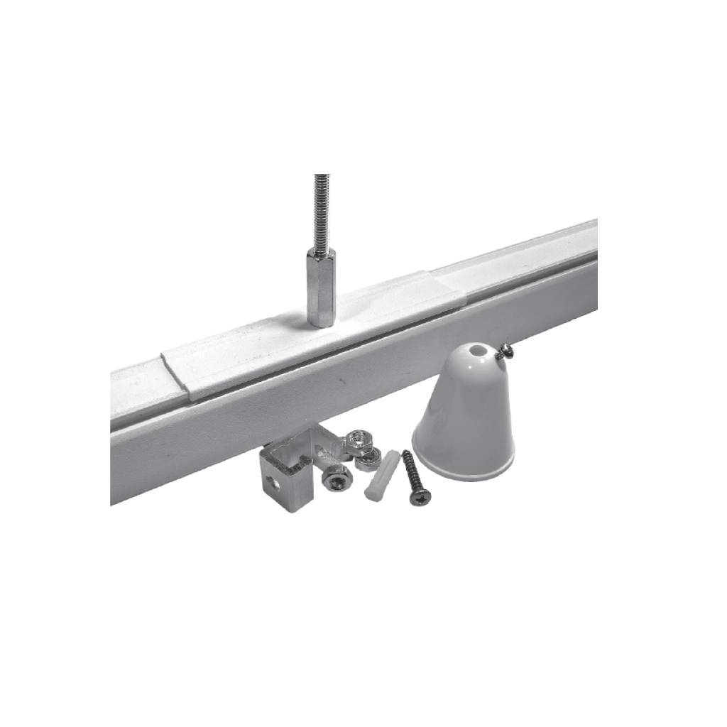 Giá treo trần, tấm gia cố với dây treo - Ceiling mount, Reinforcement Plate with supension rod - Ray Tracklight - Pro-M148