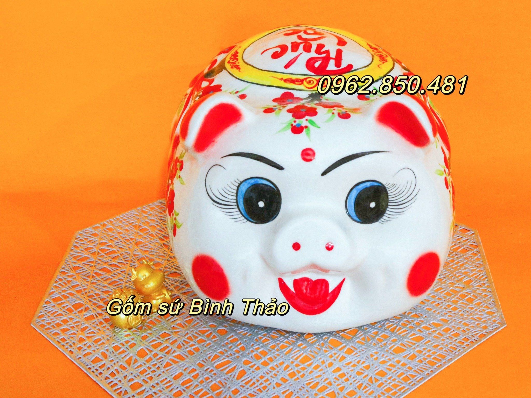 Heo đất tiết kiệm CỠ ĐẠI - Mẫu LT - GIAO HỌA TIẾT NGẪU NHIÊN