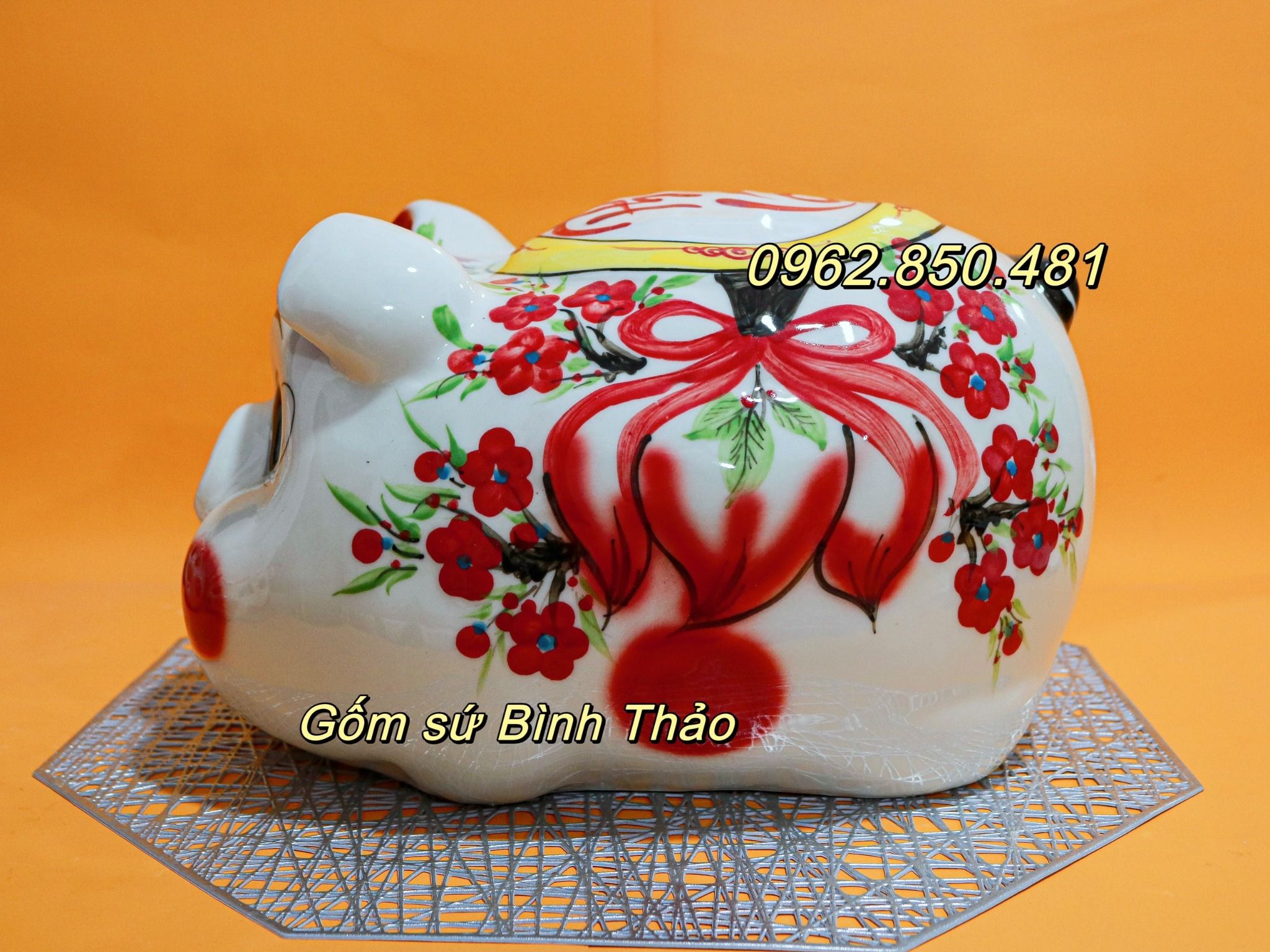 Heo đất tiết kiệm CỠ ĐẠI - Mẫu LT - GIAO HỌA TIẾT NGẪU NHIÊN