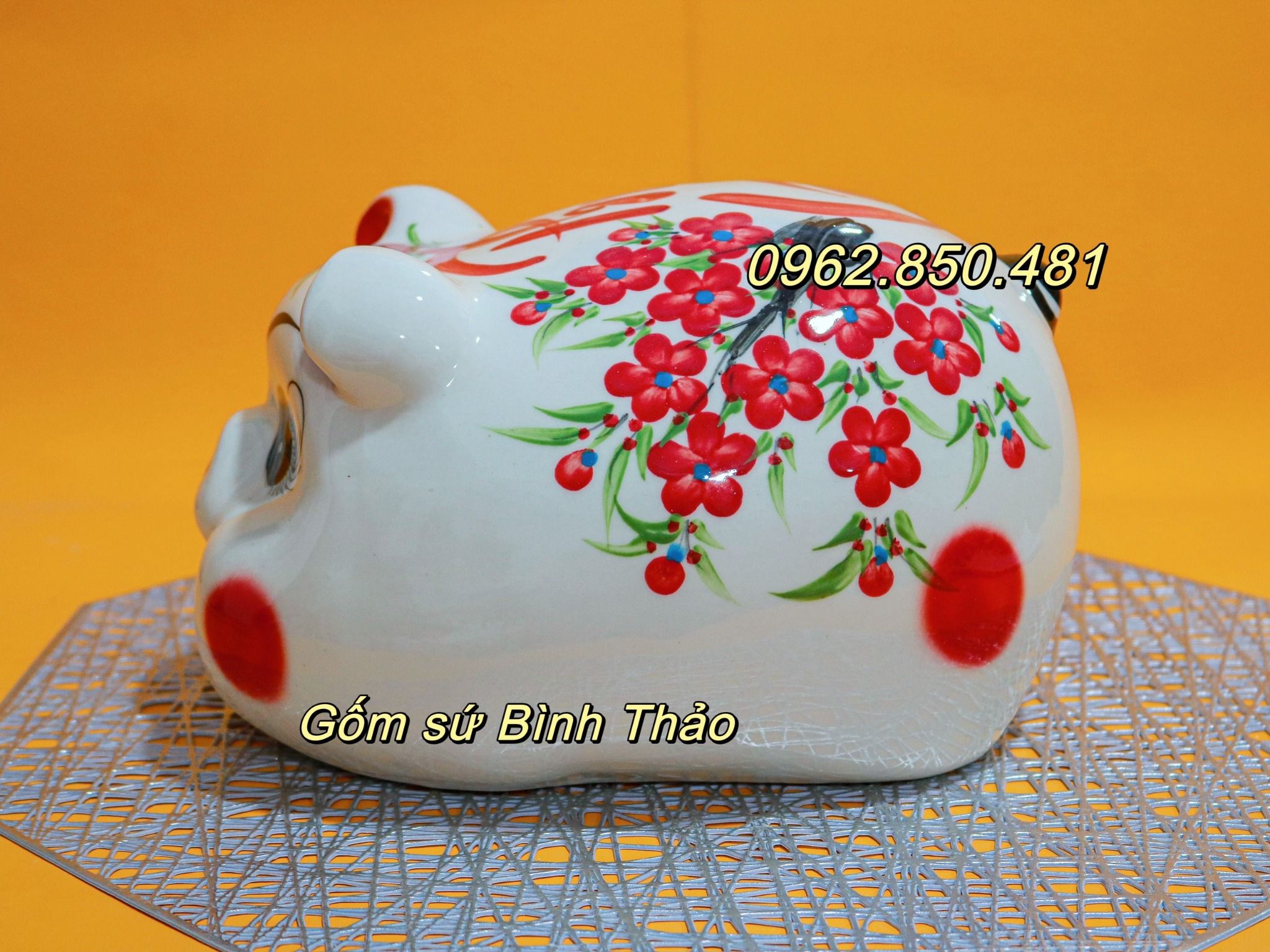Heo đất tiết kiệm CỠ ĐẠI - Mẫu LT - GIAO HỌA TIẾT NGẪU NHIÊN