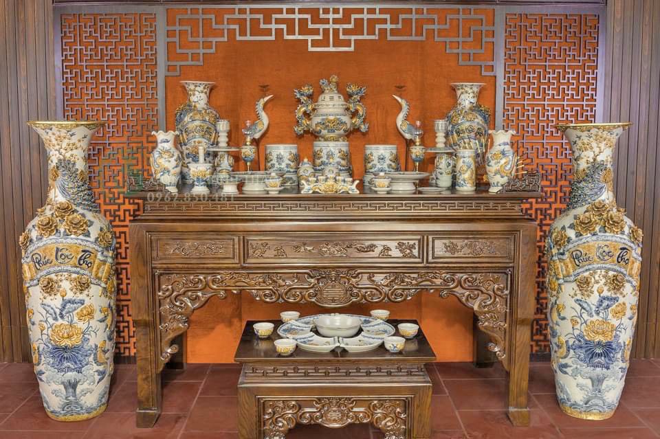 Bộ bát hương bàn thờ 1m97 - 2m17 3N5
