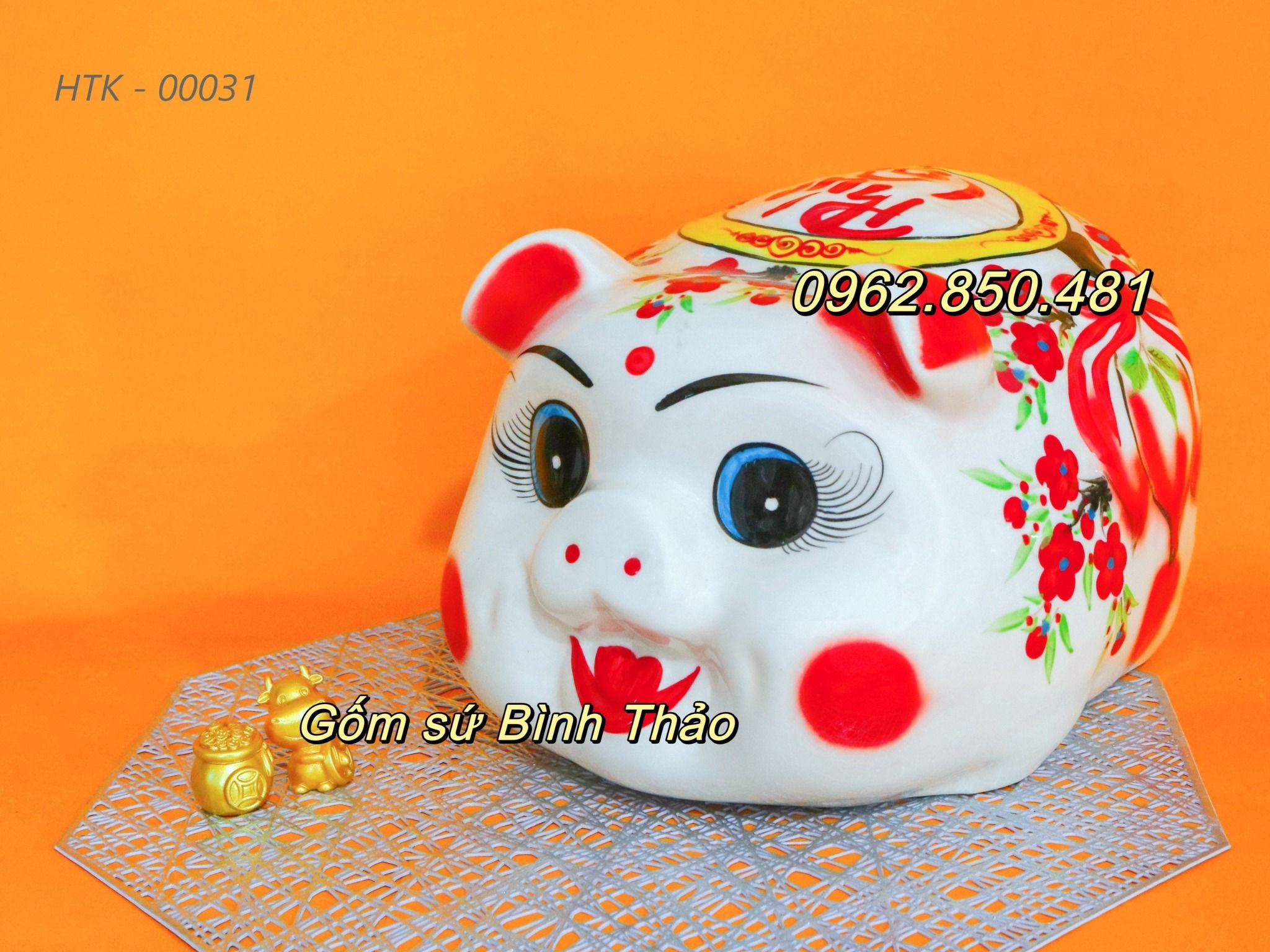 Heo đất tiết kiệm CỠ ĐẠI - Mẫu LT - GIAO HỌA TIẾT NGẪU NHIÊN