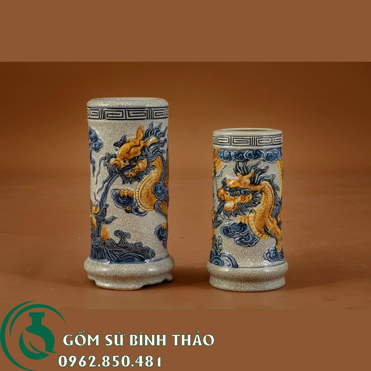Ban đồ thờ thần tài men rạn nổi gốm sứ Bát Tràng
