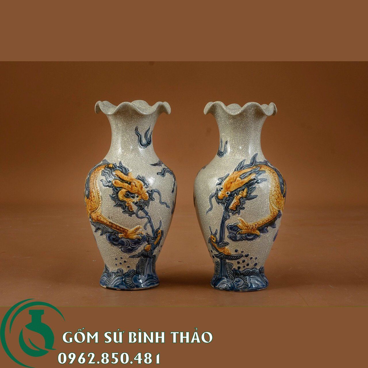Đồ thờ bát tràng cao cấp 1m97 - 2m17 gốm sứ Bát Tràng