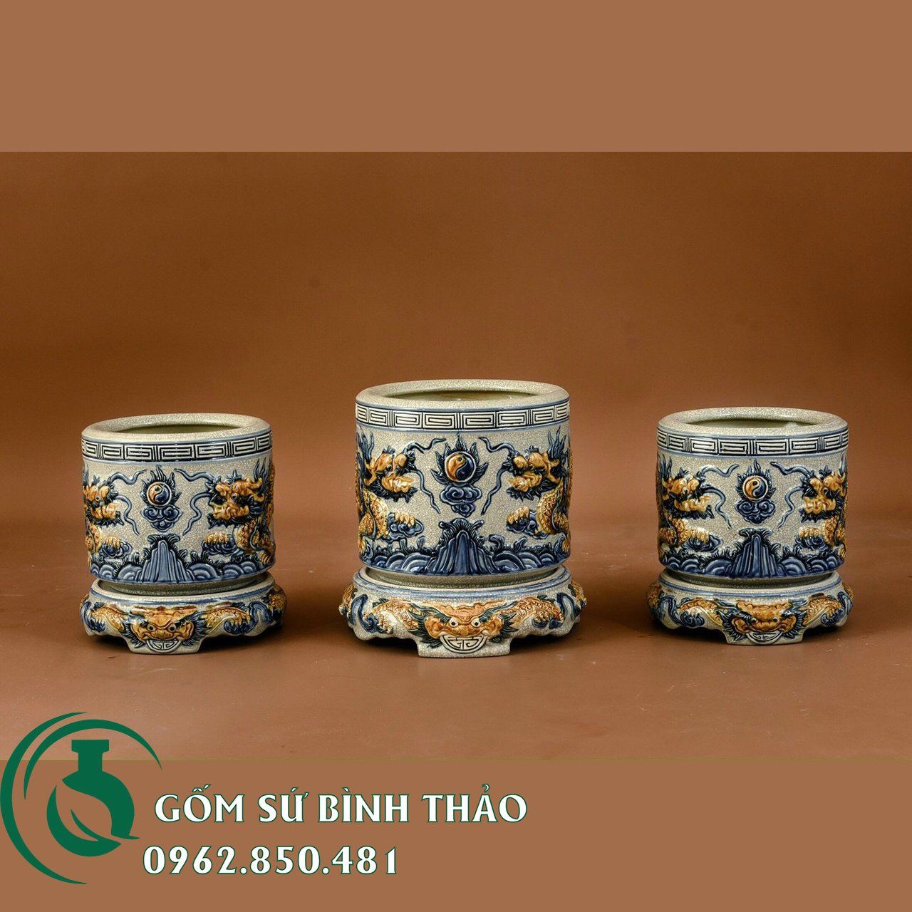 Đồ thờ bát tràng cao cấp 1m97 - 2m17 gốm sứ Bát Tràng
