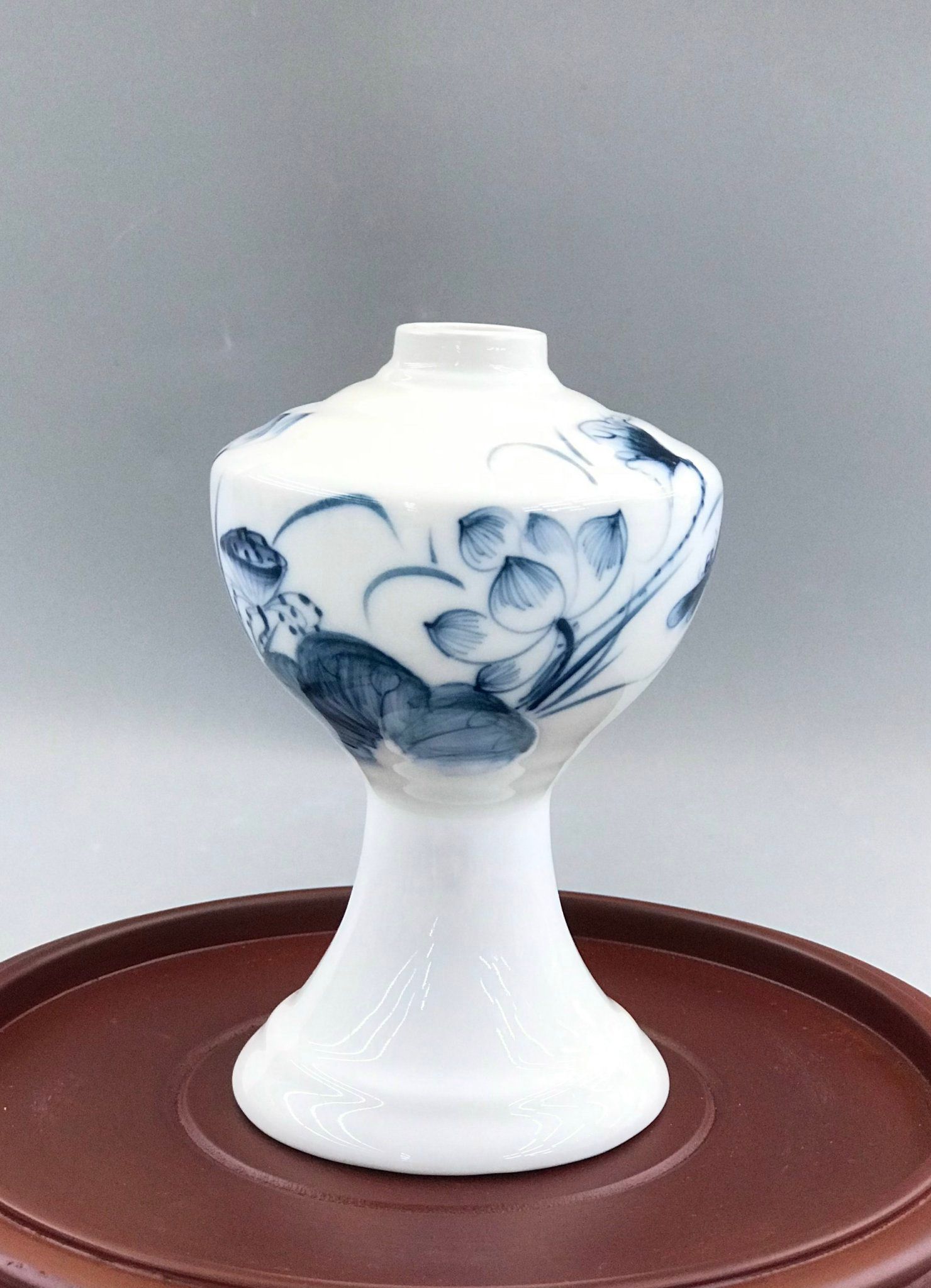 Bộ đồ thờ Bát Tràng cao cấp Sen Chàm vẽ tay TĐSC005