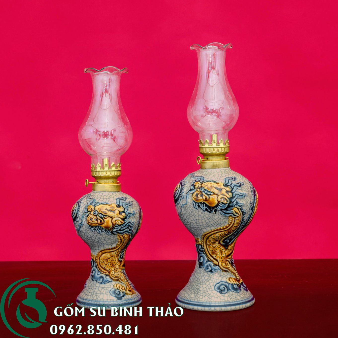 Bộ đồ thờ 1 bát hương men rạn