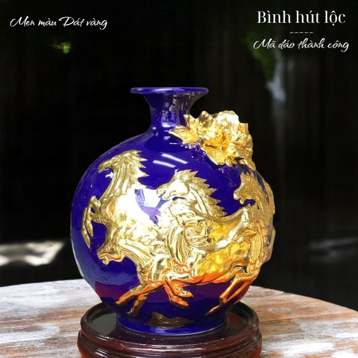 Bình hút lộc dát vàng