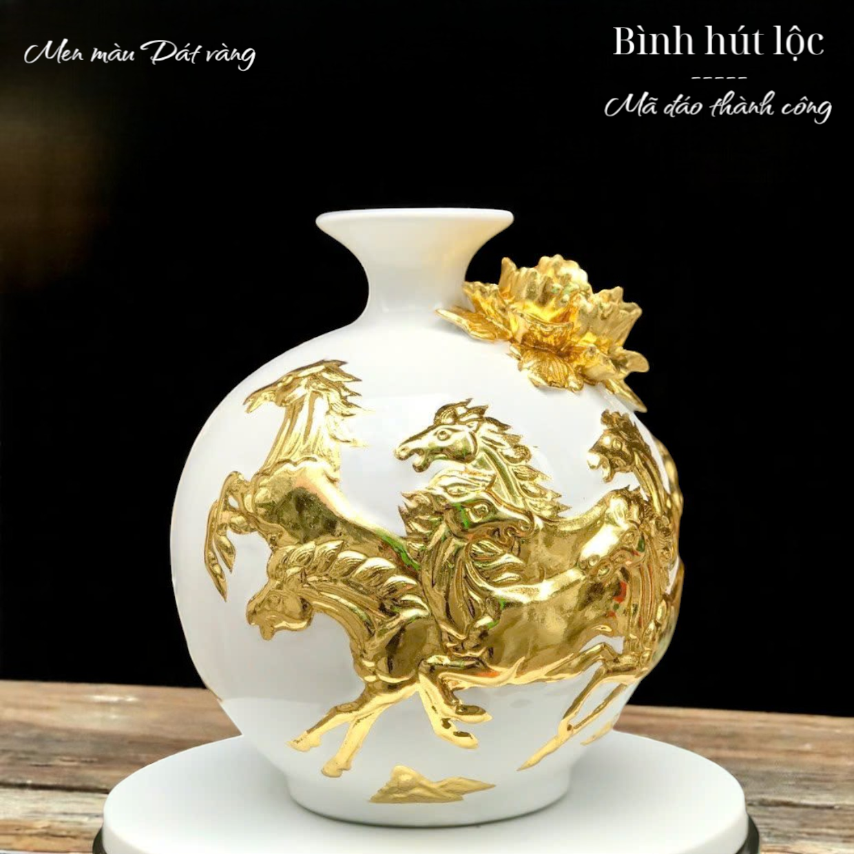 Bình hút lộc dát vàng