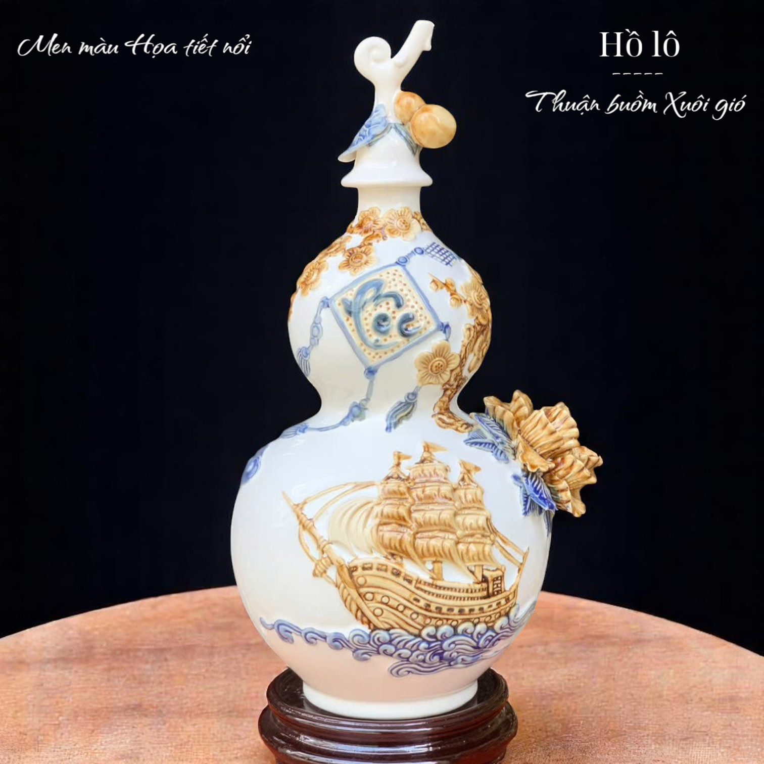 HỒ LÔ PHONG THỦY GỐM SỨ BÁT TRÀNG – THU HÚT TÀI LỘC, HÓA GIẢI SÁT KHÍ