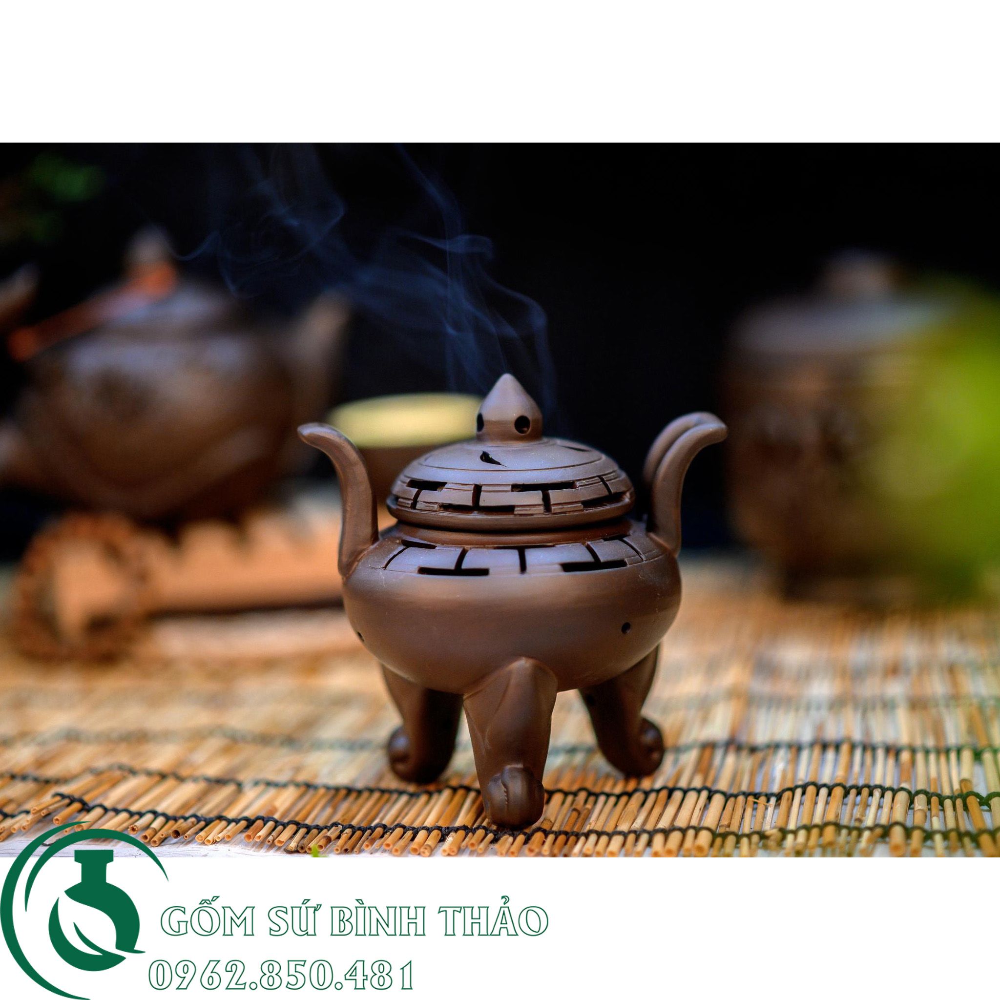 Lư đốt trầm tử sa Bát Tràng