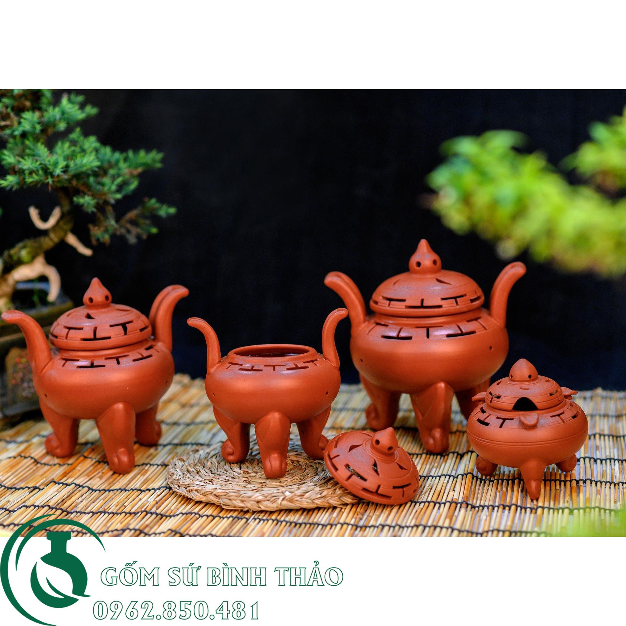 Lư đốt trầm tử sa Bát Tràng