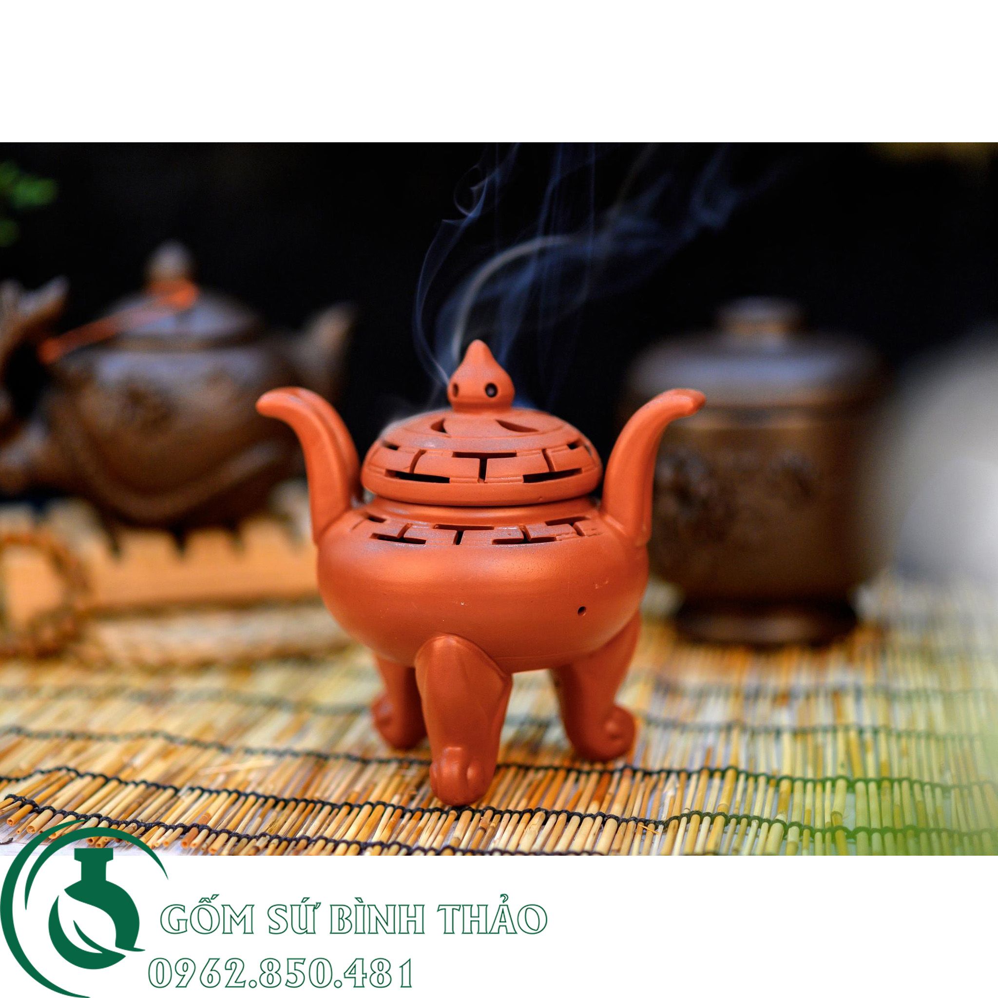 Lư đốt trầm tử sa Bát Tràng
