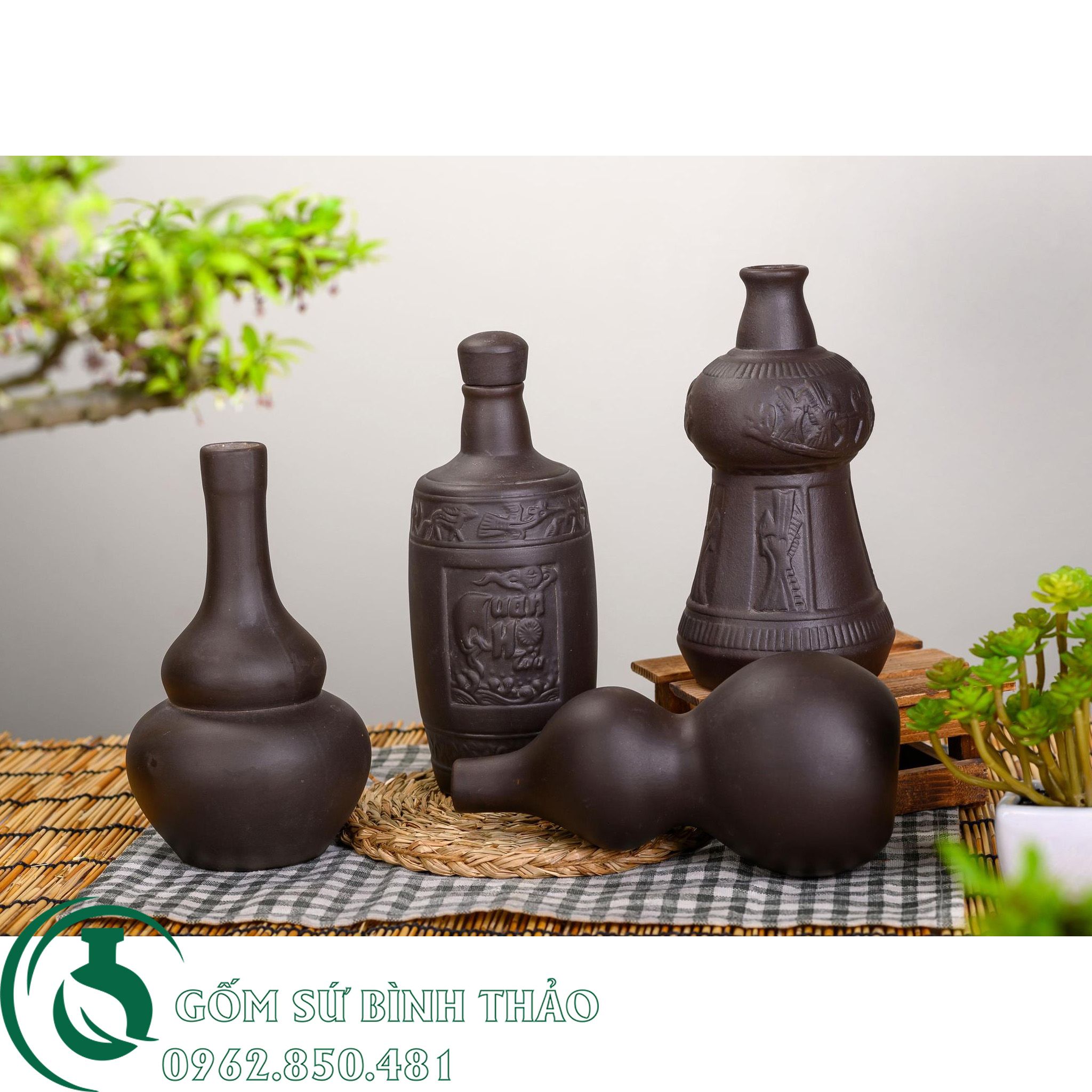 Nậm rượu tử sa Bát Tràng