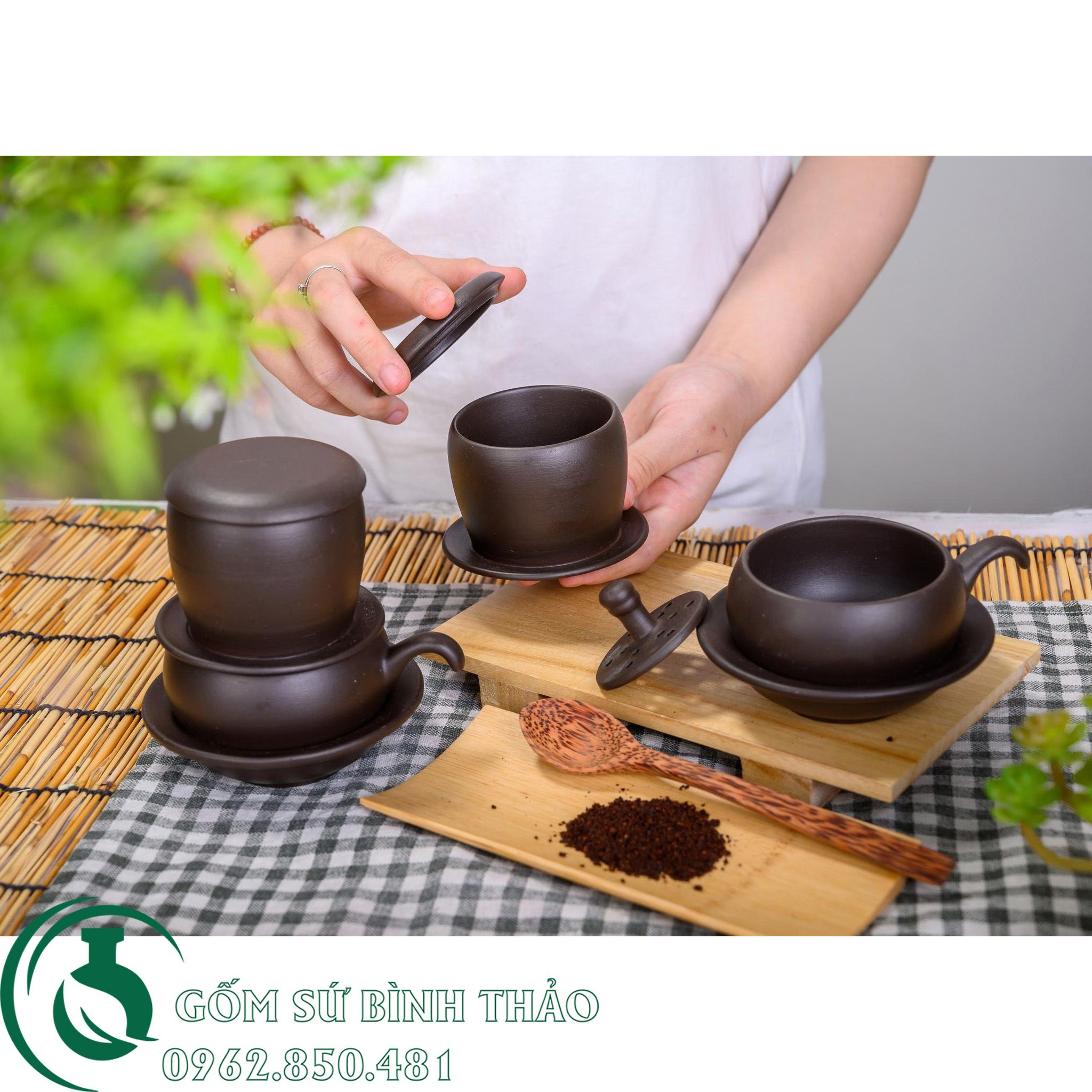 Phin cà phê tử sa Bát Tràng