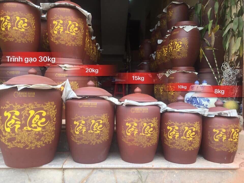 10Kg - Trĩnh đựng Gạo Tài Lộc 10kg