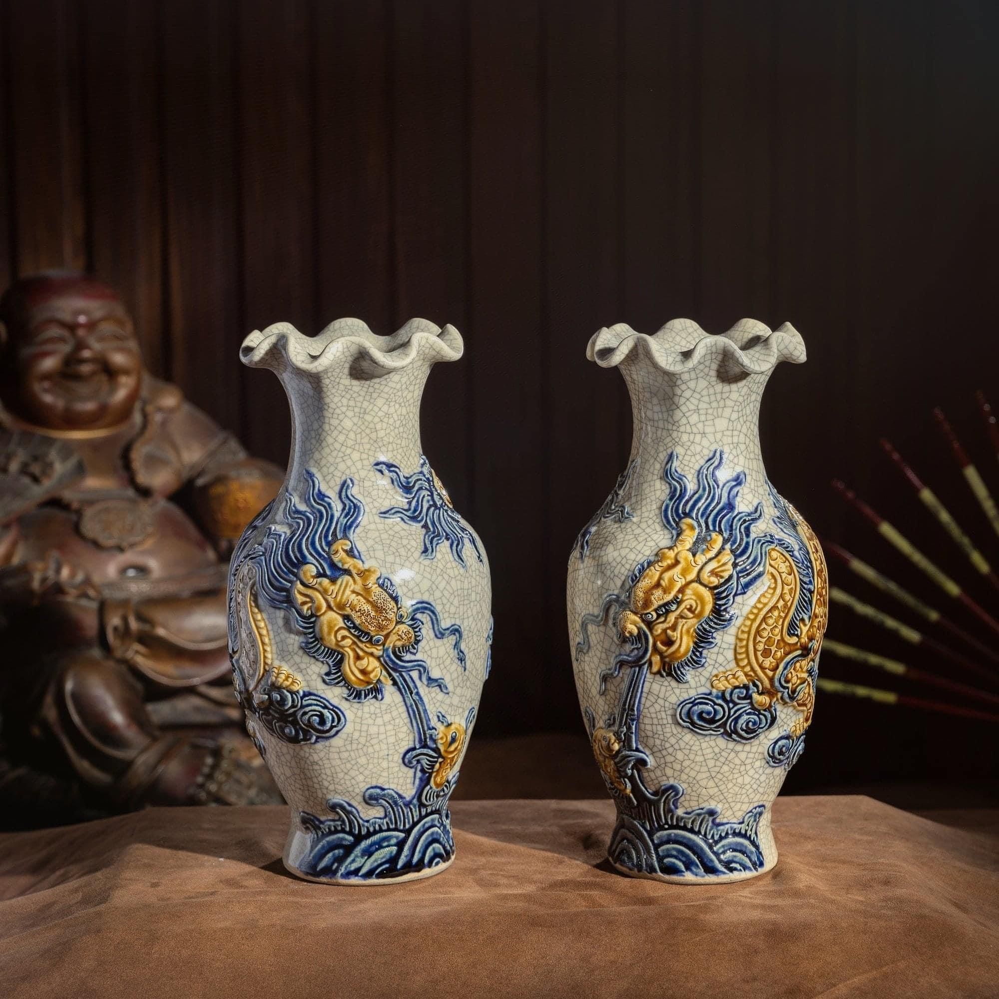 Bộ đồ thờ gia tiên bằng sứ 3N9