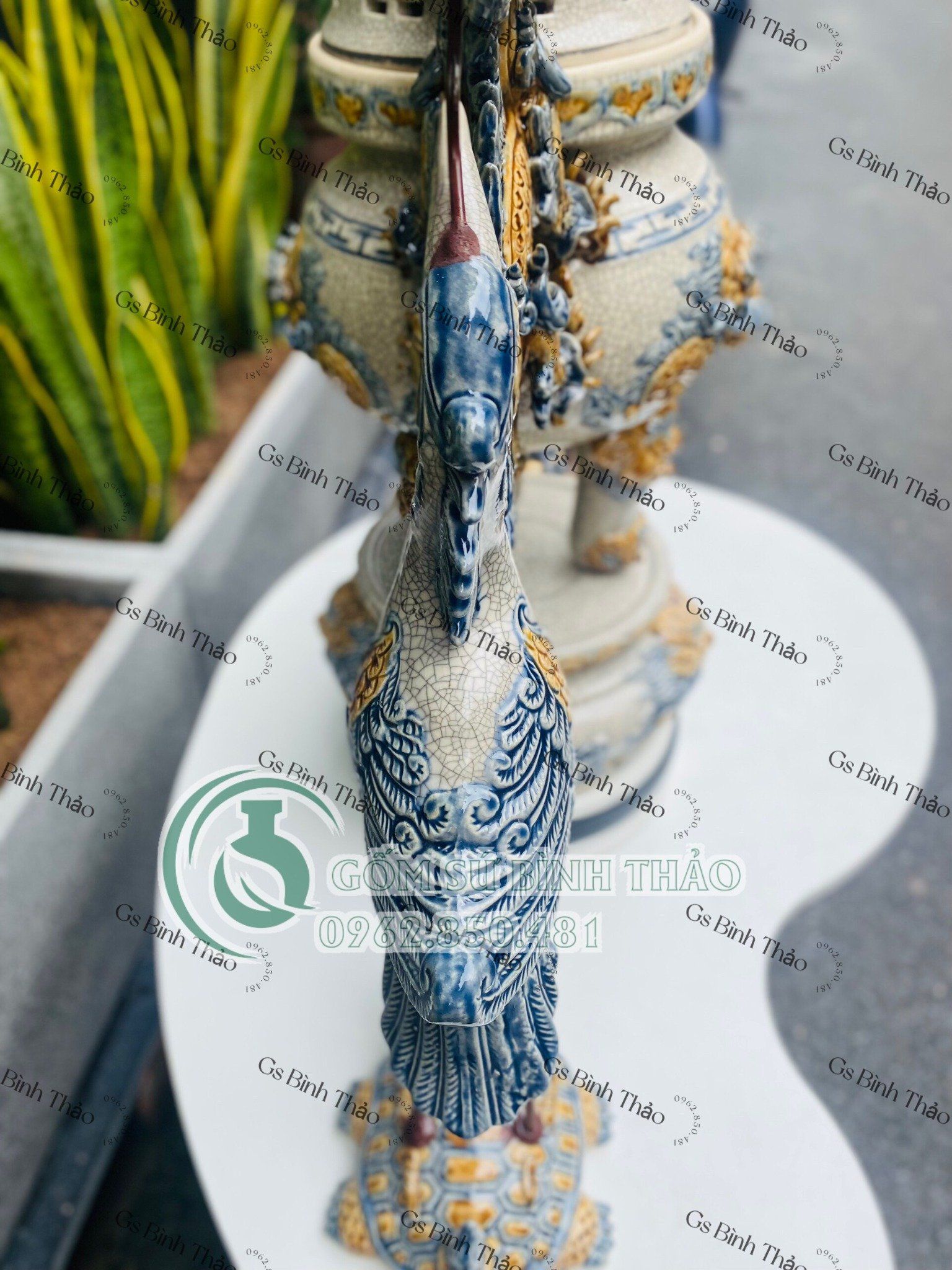 Đôi hạc cao cấp - Gốm sứ Bát Tràng PA