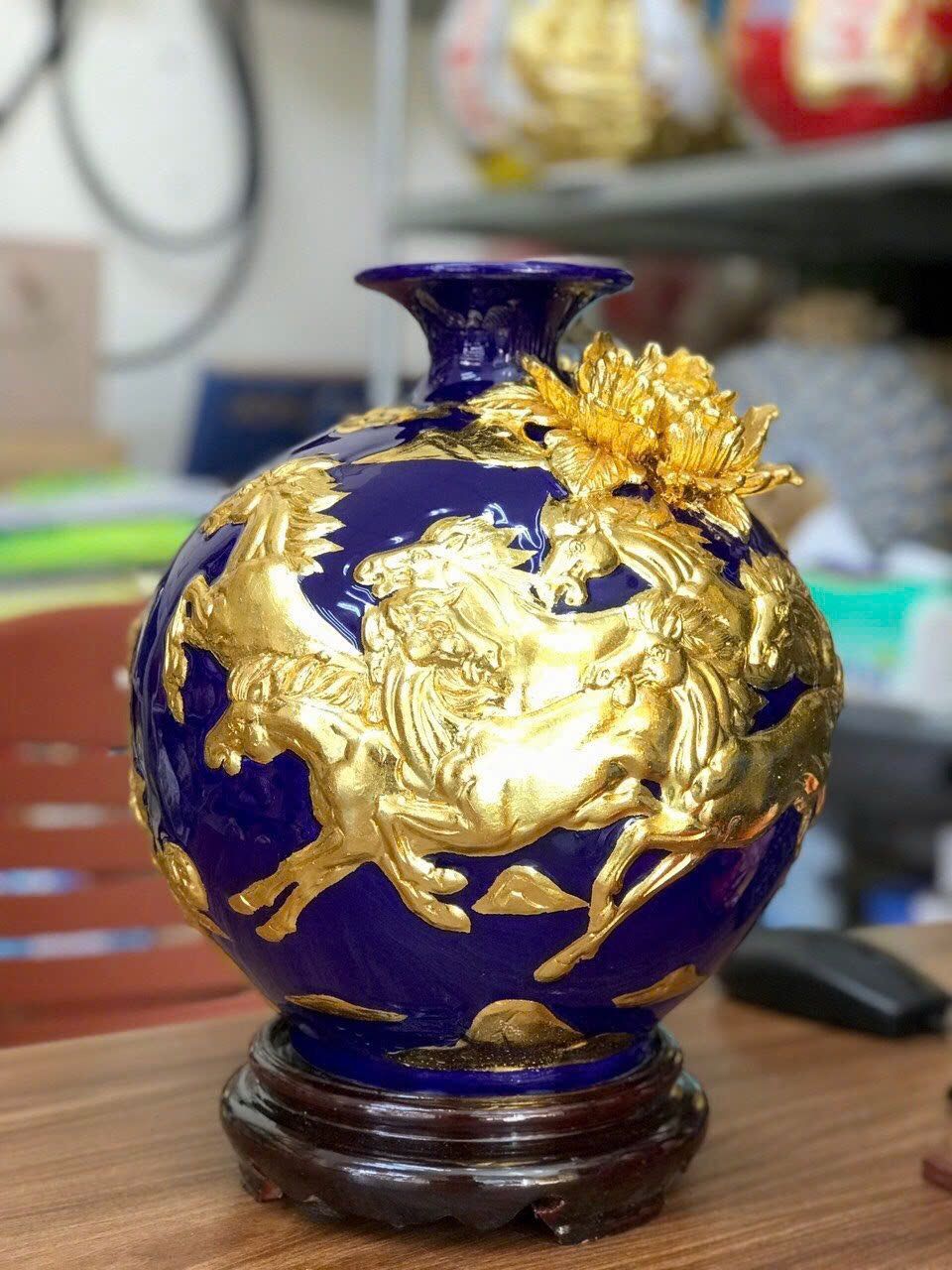 Bình hút lộc dát vàng