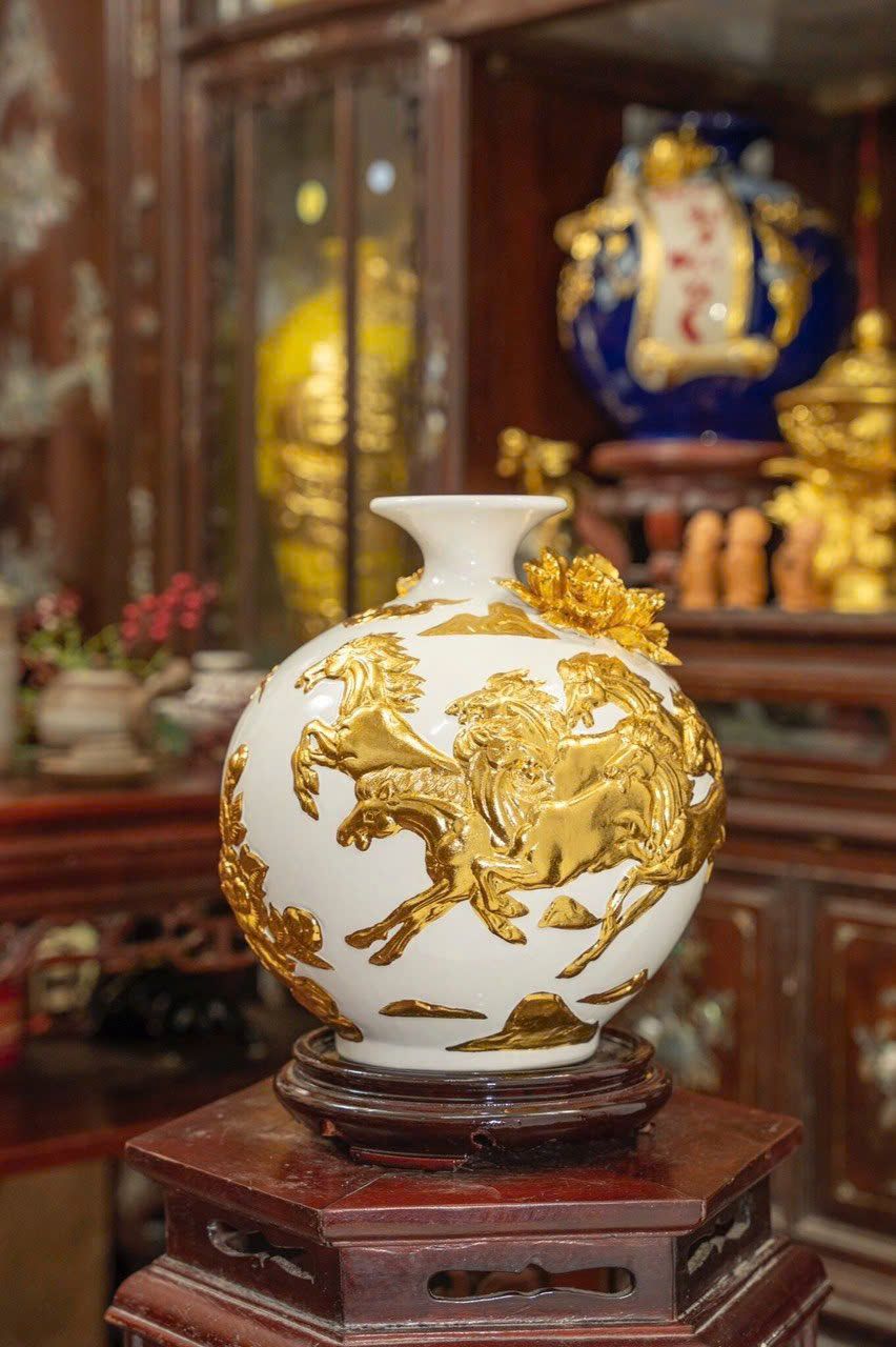 Bình hút lộc dát vàng