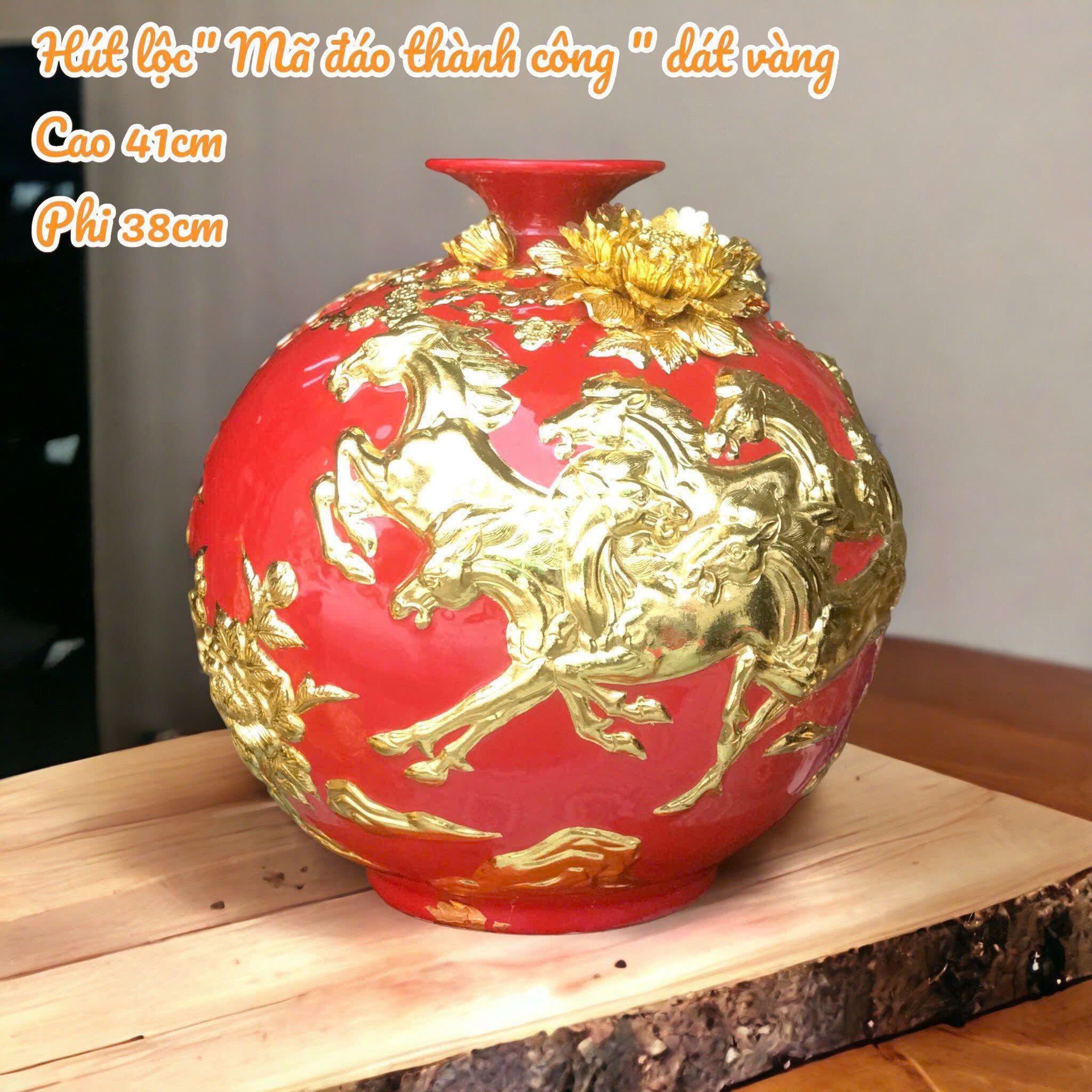 Bình hút lộc dát vàng