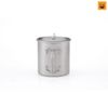 Ca Keith Single-Wall Titanium Mug with Folding Handle and Lid 550ml Ti3206