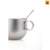 Keith Titanium Coffee cup with saucer and spoon Ti3601