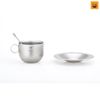 Keith Titanium Coffee cup with saucer and spoon Ti3601