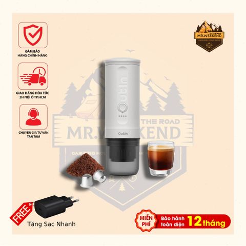 Máy Pha Cà Phê Outin Nano Portable Espresso Machine (Pearl White) - Chính Hãng Full Vat