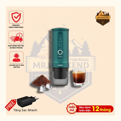 Máy Pha Cà Phê Outin Nano Portable Espresso Machine (Outin Teal ) - Chính Hãng Full Vat