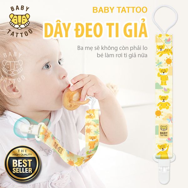  Dây Đeo Ti Giả Chống Rơi BABY TATTOO Đầu Kẹp Tiện Lợi Chắc Chắn, Thiết Kế Dễ Thương 