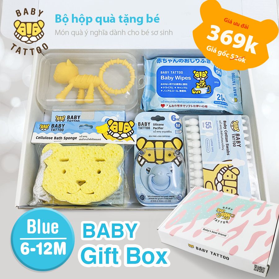 BABY TATTOO Bộ quà tặng dành cho bé sơ sinh 0-12 tháng tuổi