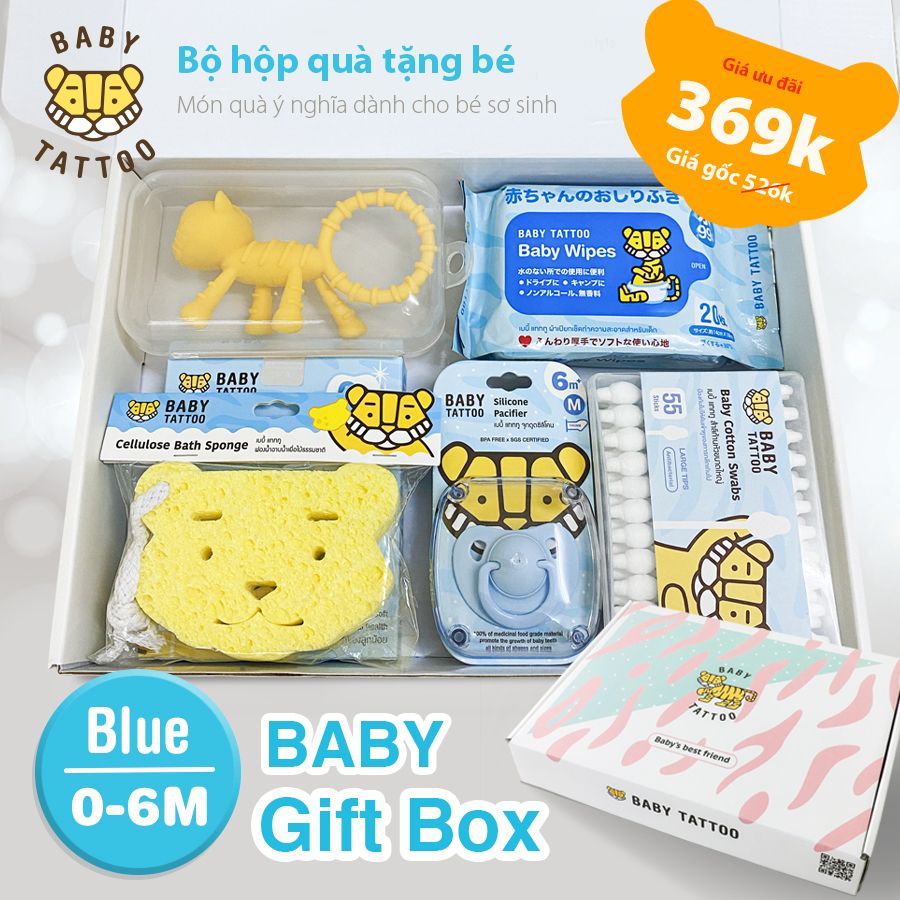 BABY TATTOO Bộ quà tặng dành cho bé sơ sinh 0-12 tháng tuổi