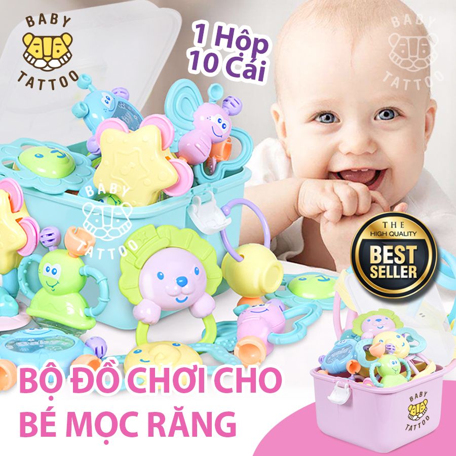 Bộ 10 Lục Lạc Cho Bé, Đồ Chơi Xúc Xắc Cầm Tay, Phát Triển Não Bộ Cho Bé
