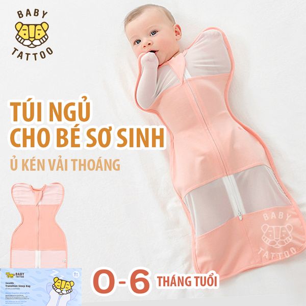  BABY TATTOO Túi Ngủ, Ủ Kén Chất Vải Thoáng Khí Cho Bé Sơ Sinh Từ 0-6 Tháng Tuổi 