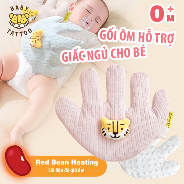  BABY TATTOO Gối Ôm Thoải Mái, Chườm Nóng Hình Bàn Tay, Tạo Cảm Giác Thân Thiện, Hỗ Trợ Giấc Ngủ Cho Bé 